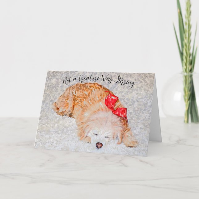 Pas une créature Était Stirring Carte de vacances (Devant)