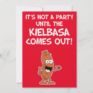 Pas Une Partie Jusqu'À Kielbasa Invitation Polonai