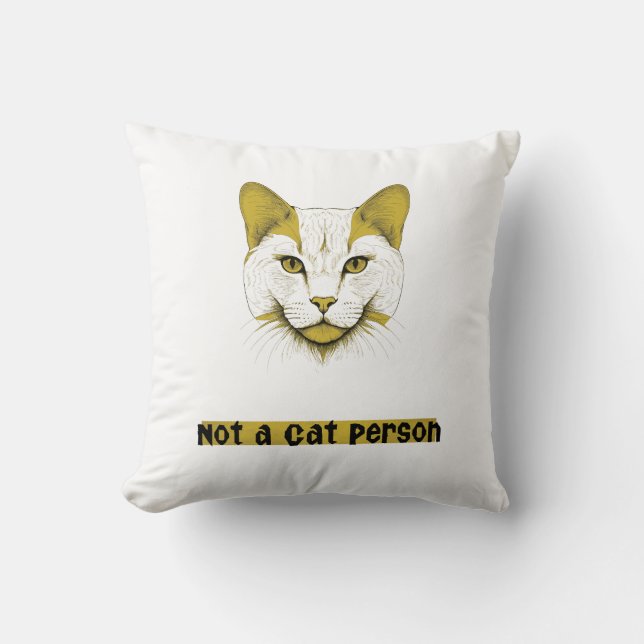 Pas une personne chat – Coussin décoratif visage d (Recto)