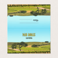Paso Robles California Vineyards Carte de table ré