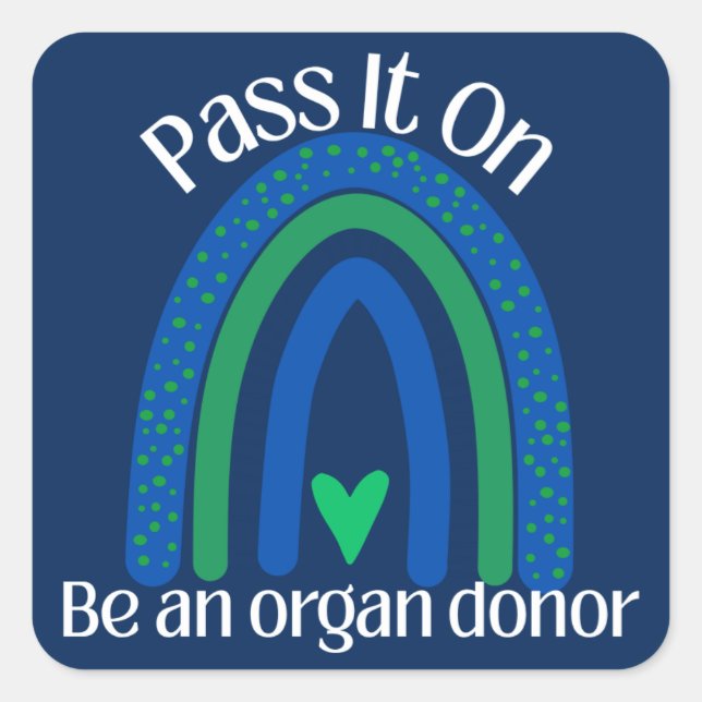 Pass It On Organ Donor Awareness Sticker (Devant)