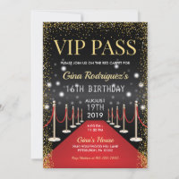 Pass VIP pour invitation avec tapis rouge
