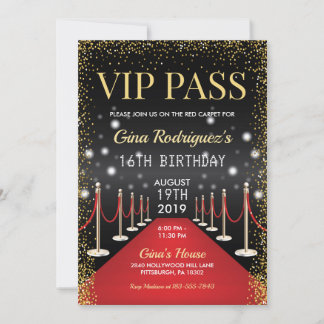 Pass VIP pour invitation avec tapis rouge