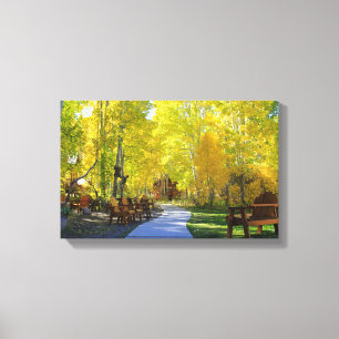 "Passage couvert d'Aspen", automne, toile