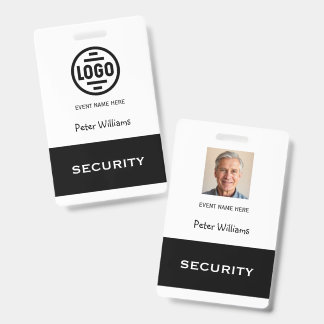 Passe de badge photo de sécurité d'événement