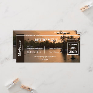 Passe d'embarquement à la retraite Coucher de sole