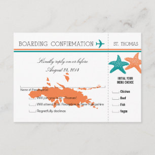 Passe d'embarquement RSVP à St Thomas