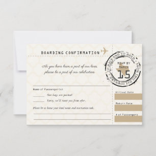 Passe d'embarquement Tan Wedding RSVP au Texas