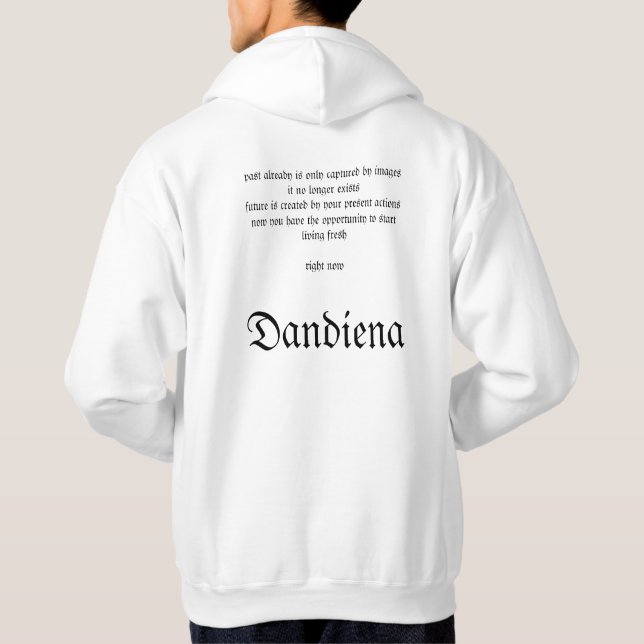 passé est mort Dandiena design blanc sweat - shirt (Dos)