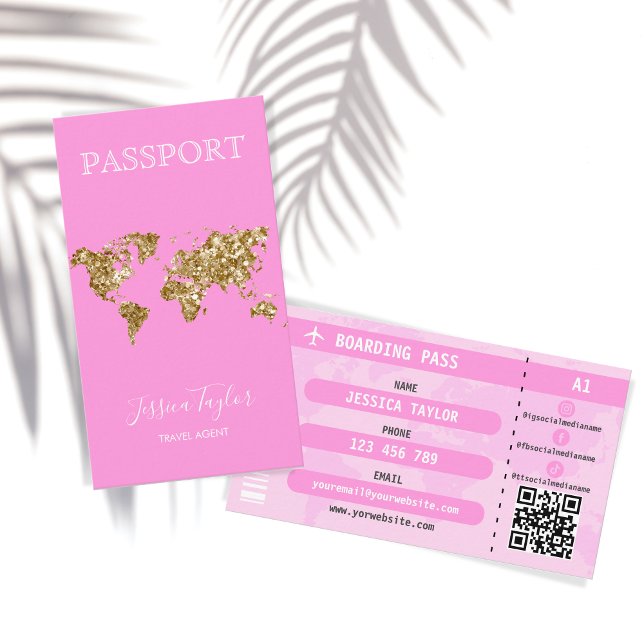 Passe Pink Parties scintillant Passport Carte du m (Créateur téléchargé)