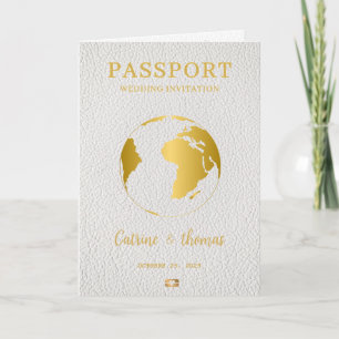Passeport Carte du Monde Moderne Destination Or