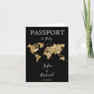 Passeport de destination de mariage Carte du monde