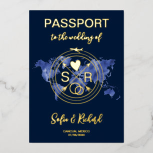 Passeport de destination de mariage Carte du monde