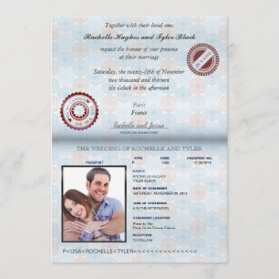 Passeport de France (rendu) Faire-part de mariage