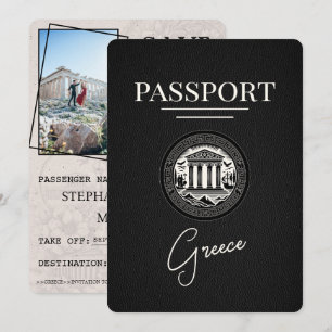Passeport de Grèce noire Enregistrer la carte Date