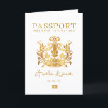 Passeport Destination Mariage Faux invitation en o<br><div class="desc">Destination Wedding Passport Invitation faux Gold Foil,  parfait pour un thème de mariage de destination,  Voyage à thème Faire-part de mariage. Pour mettre le logo de n'importe quel pays ou d'autres changements s'il vous plaît contactez-moi.</div>