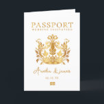 Passeport Destination Mariage Faux invitation en o<br><div class="desc">Destination Wedding Passport Invitation faux Gold Foil,  parfait pour un thème de mariage de destination,  Voyage à thème Faire-part de mariage. Pour mettre le logo de n'importe quel pays ou d'autres changements s'il vous plaît contactez-moi.</div>