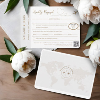 Passeport Destination Mariage thème Voyage RSVP