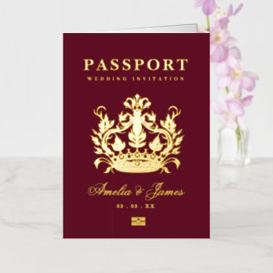 Passeport Destination Mariage vraie invitation Foi