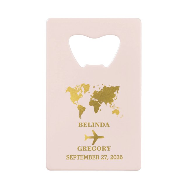 Passeport Mariage Destination Monde Rose Or (Devant)