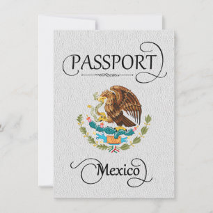 Passeport Mexique blanc Enregistrer la carte Date