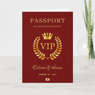 Passeport Rouge Destination de Mariage Carte du Mo