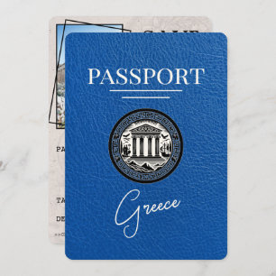 Passeport Royal Blue Greece Enregistrer la carte D