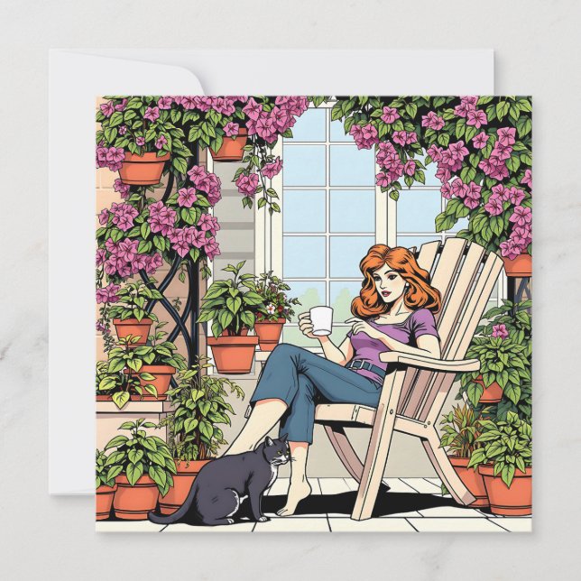 Passer du temps avec mon chat, café et Plantes (Devant)