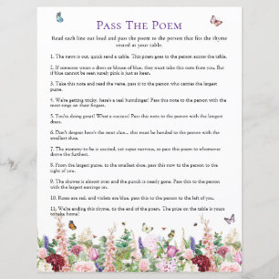 Passer Le Poème   Baby shower Floral violet rose