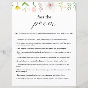 Passez le jeu de Fête des mariées Poem