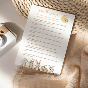 Passez le jeu du Baby shower du prix - Lapin Rabbi