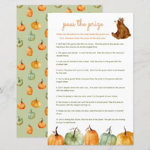 Passez le prix jeu de baby shower - automne citrou