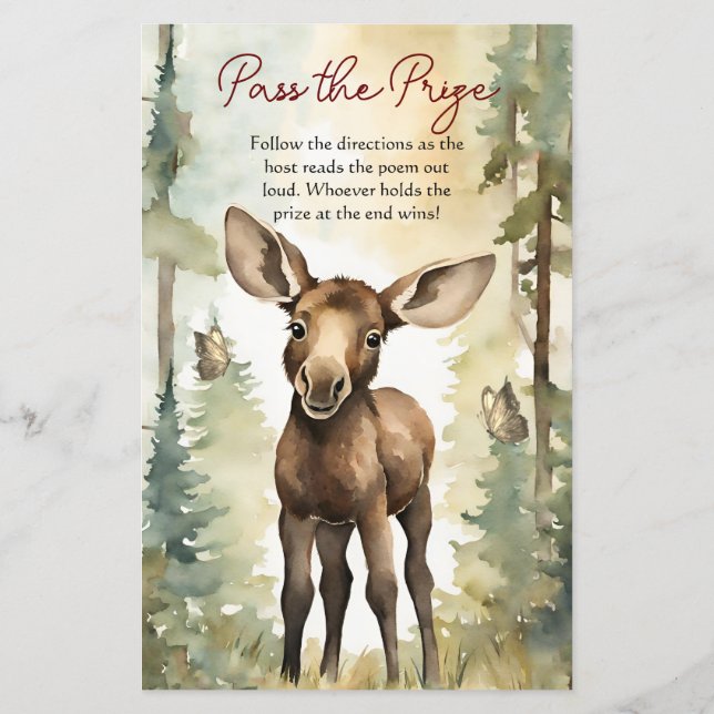 Passez le prix Jeu mignon bébé orignal Baby shower (Dos)