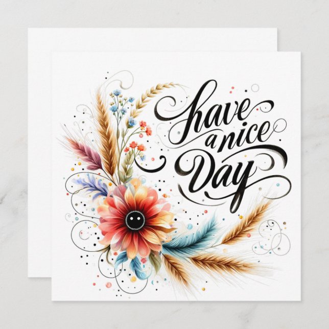 Passez une bonne journée fleurie (Devant / Derrière)