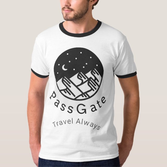 PassGate Voyage Toujours T-shirt homme blanc (Devant)