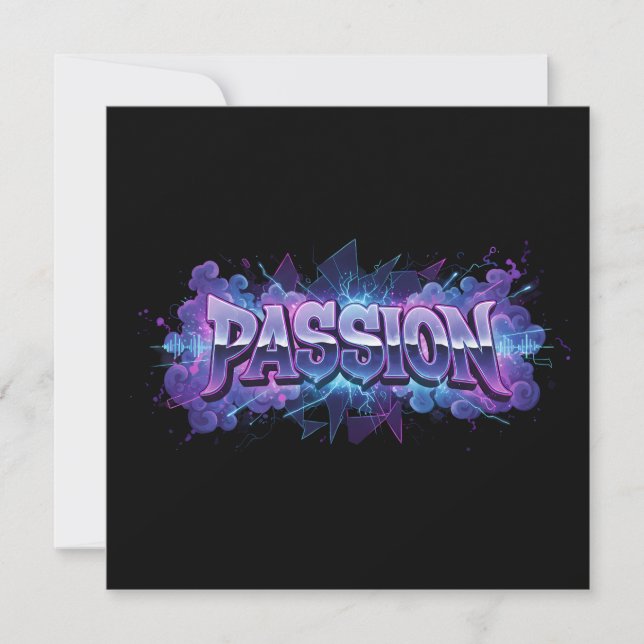 Passion Cyberpunk Typography – Vibrant Modern Word (Devant)