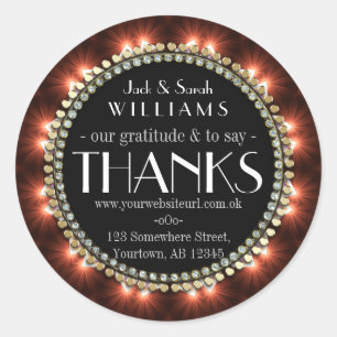 Passion Fire Chalkboard Merci Stickers