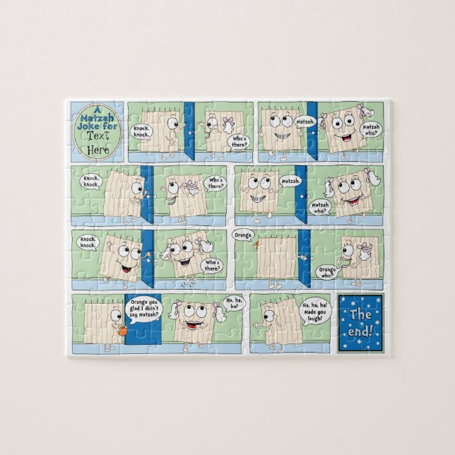 Passover Funny Matzah Joke Puzzle pour enfants (Horizontal)