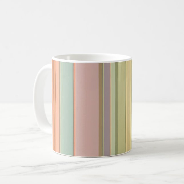 Pastel Abstrait Checkout Motif Conception de Mug (Devant gauche)