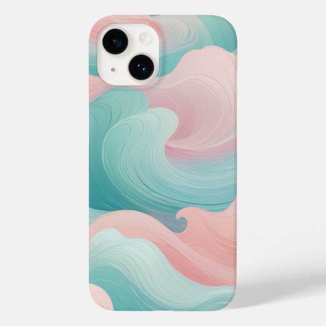 Pastel Abstrait coque iphone de tourbillon 14 (Verso)