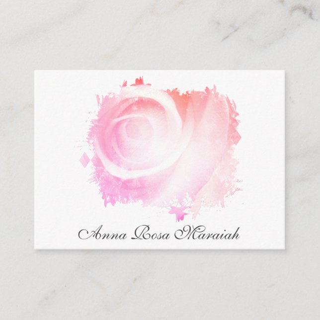 *~* Pastel Abstrait ROSE Carte de visite (Devant)