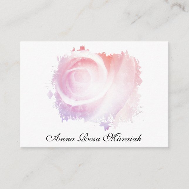 *~* Pastel Abstrait rose ROSE Carte de visite (Devant)