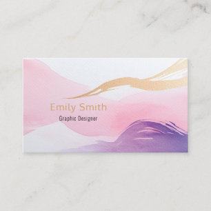Pastel Aquarelle Carte de visite Design
