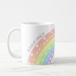 Pastel Arc-en-ciel Enfants Nom Mug - Filles Person