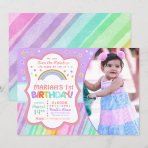 Pastel Arc-en-ciel Invitation photo