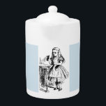 Pastel Blue Alice au pays des merveilles Boire moi<br><div class="desc">Il fait partie de la collection de thème Vintage Alice in Wonderland Tea Party. Alice est présenté avec les mots "Drink Me" sur une théière avec un thème bleu pastel.</div>