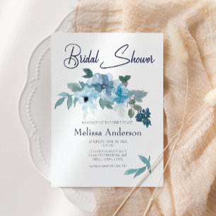 Pastel Blue Aquarelle Rose Fête des mariées Floral