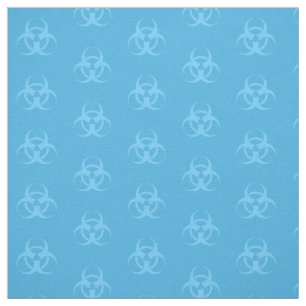 Pastel Blue Biodanger Symbole tissu