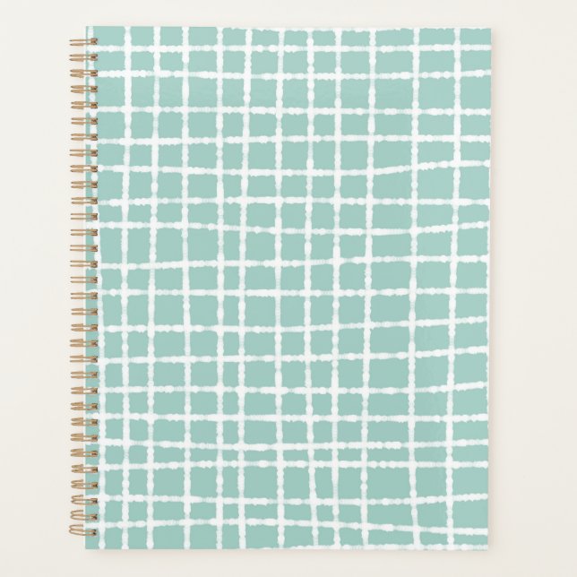 Pastel Blue Check Motif Soft et élégant (Devant)