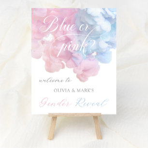 Pastel Blue Pink Fumée Genre Reveillez Affiche de 